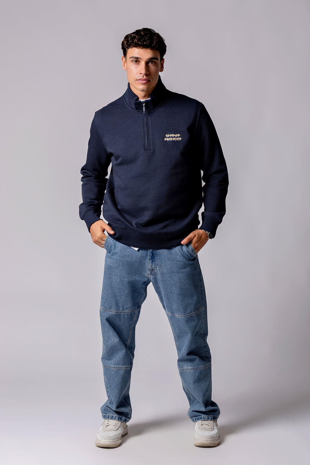 Nautic Orange Stripe Zipper
