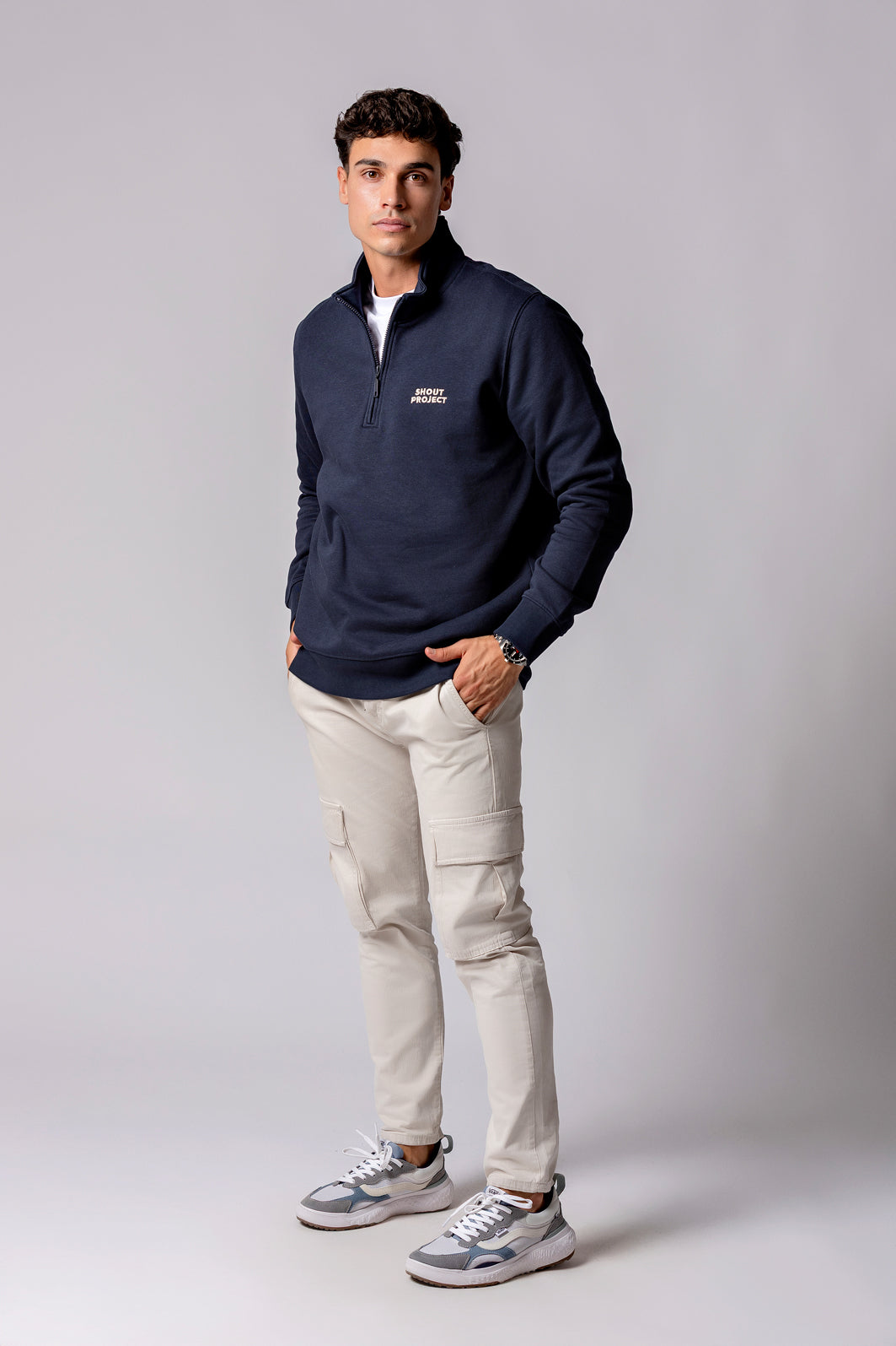 Beige Nautic Zipper