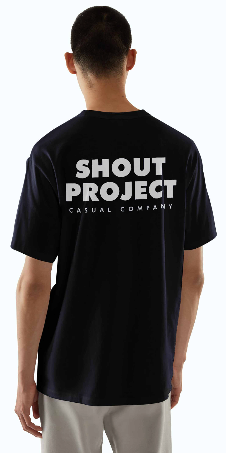 Shout Project Navy Tee