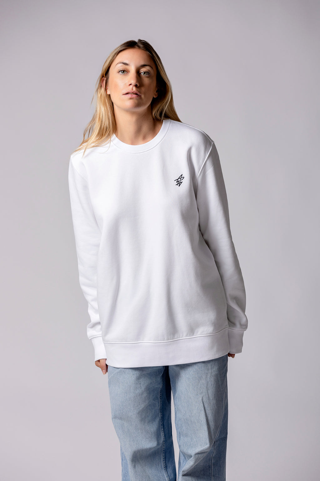 White Shout Sweather