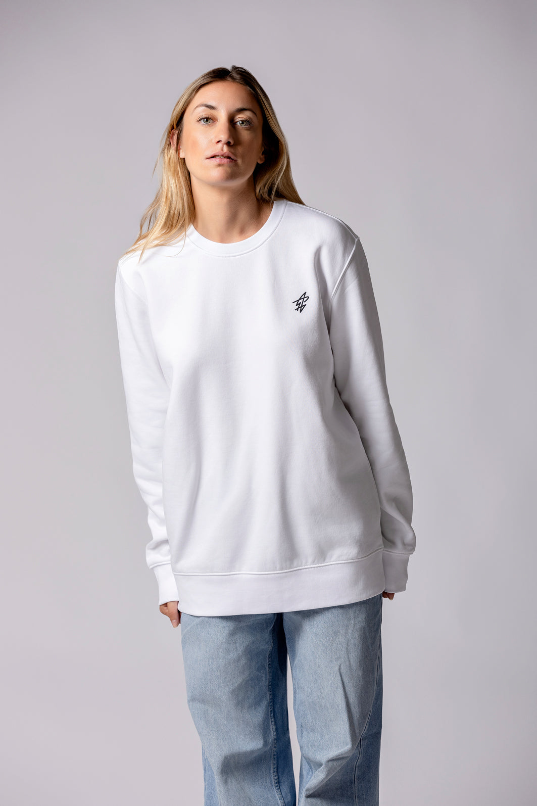 White Shout Sweather