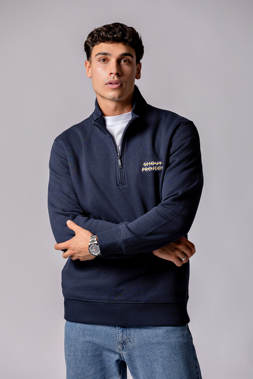 Nautic Orange Stripe Zipper