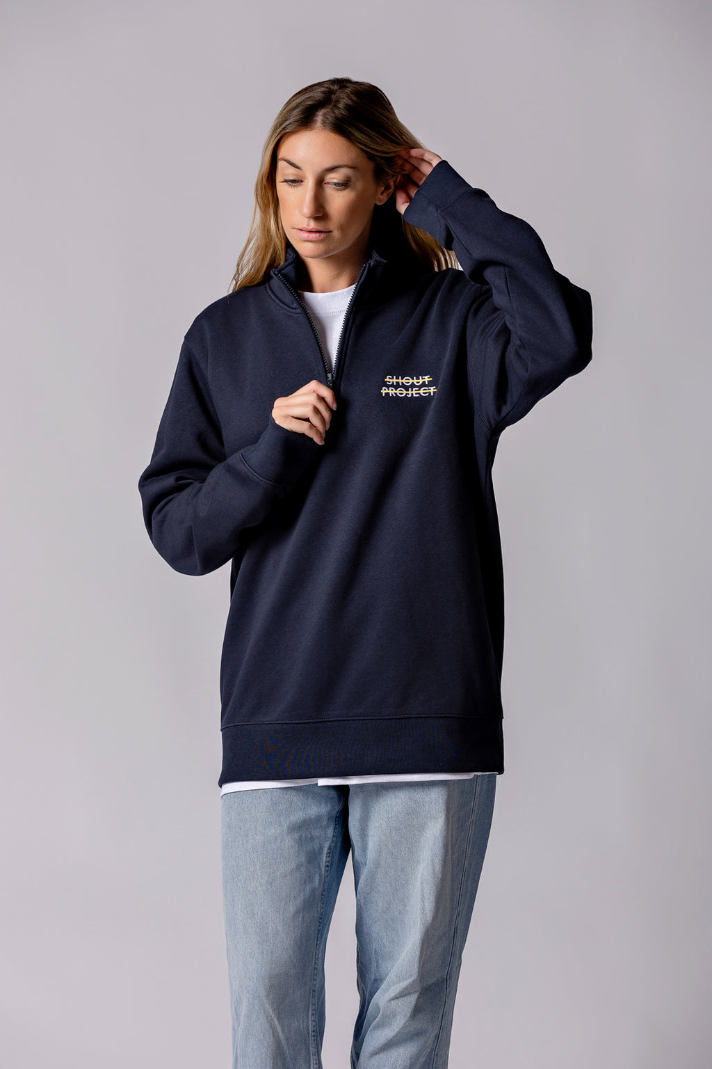 Nautic Orange Stripe Zipper