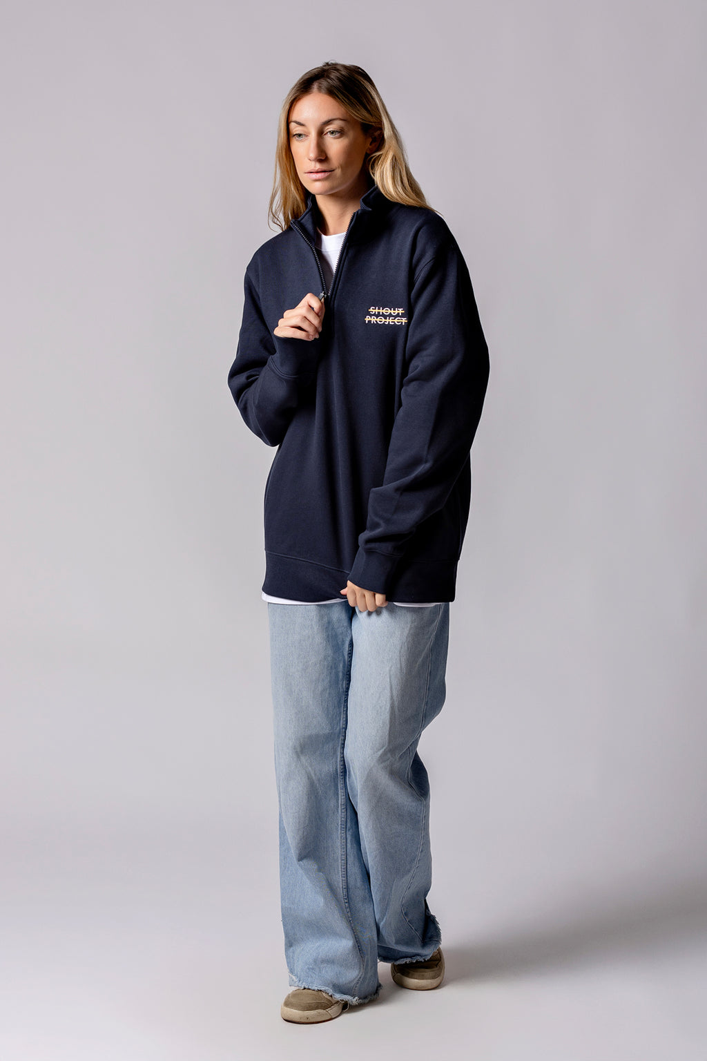 Nautic Orange Stripe Zipper
