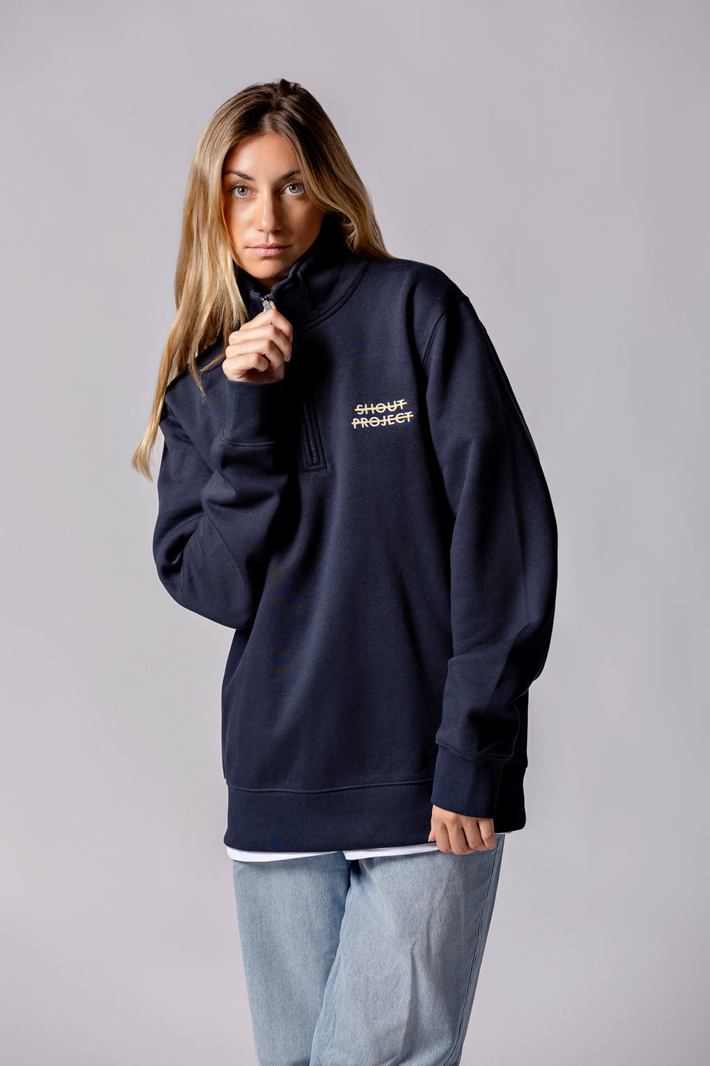 Nautic Orange Stripe Zipper