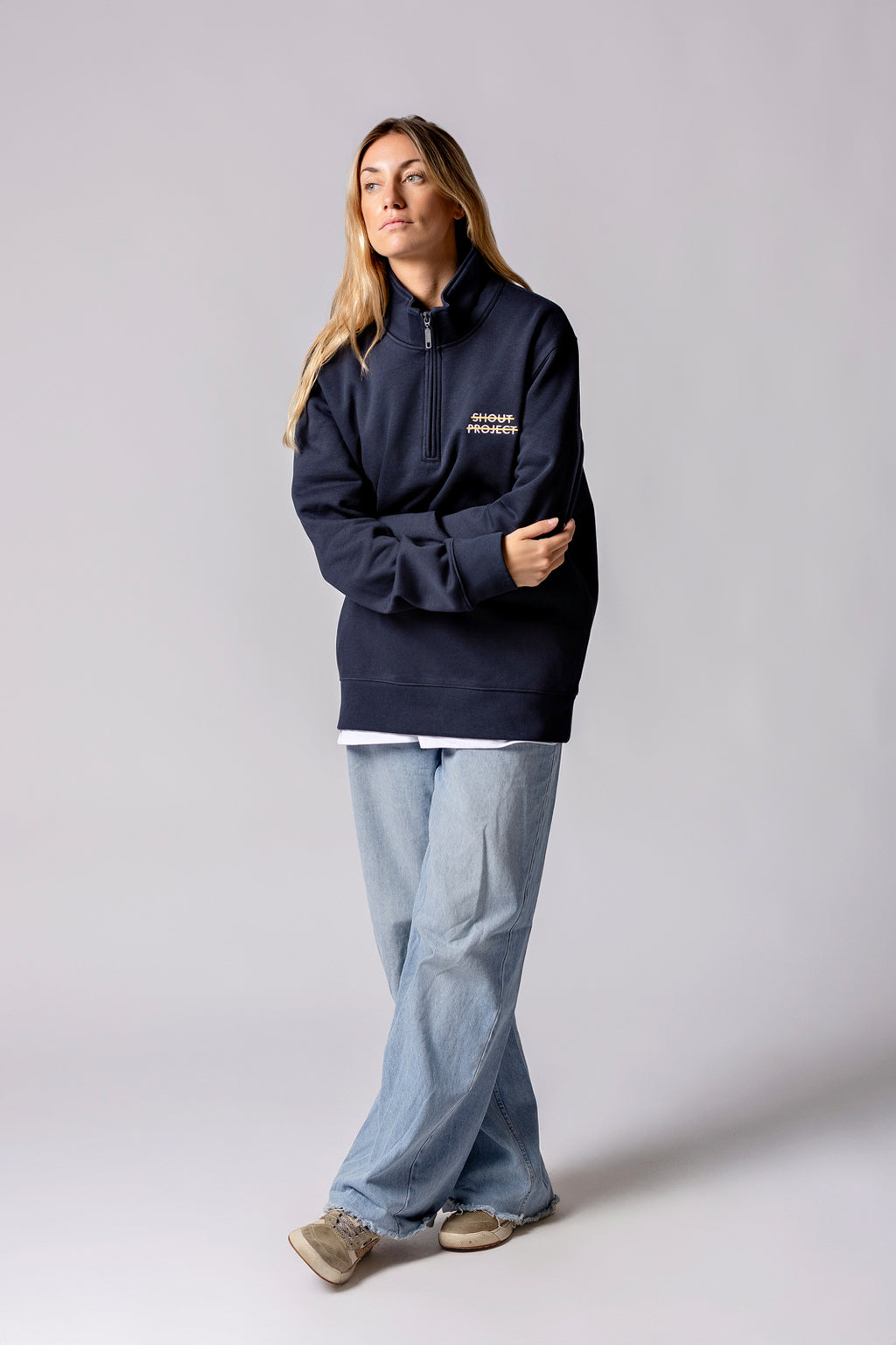 Nautic Orange Stripe Zipper