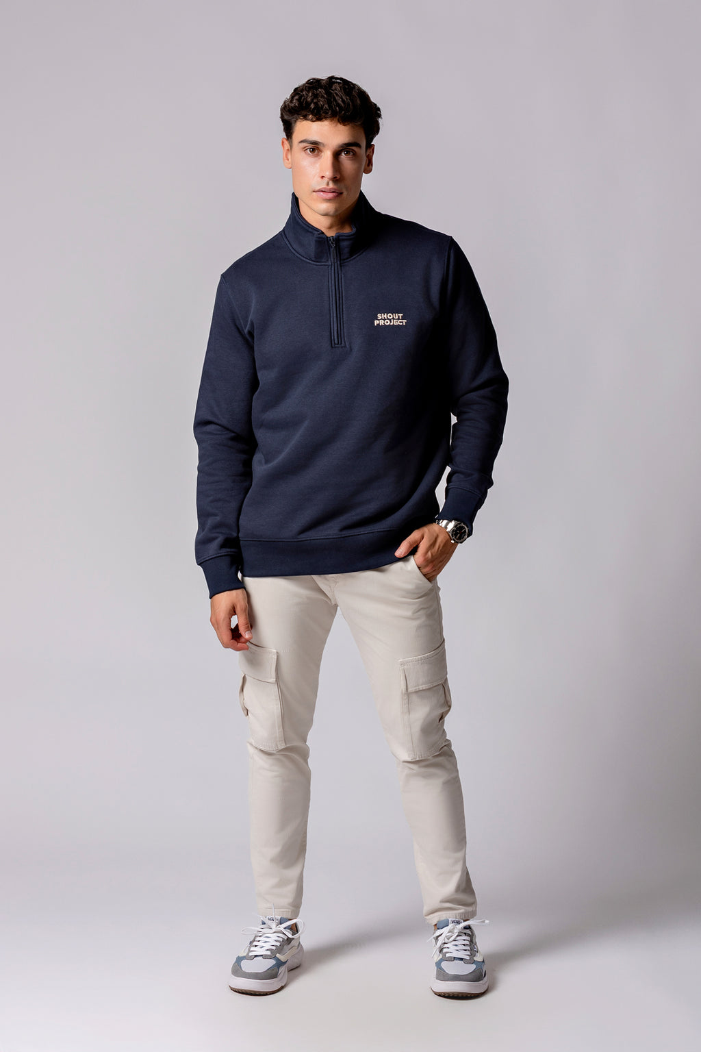 Beige Nautic Zipper