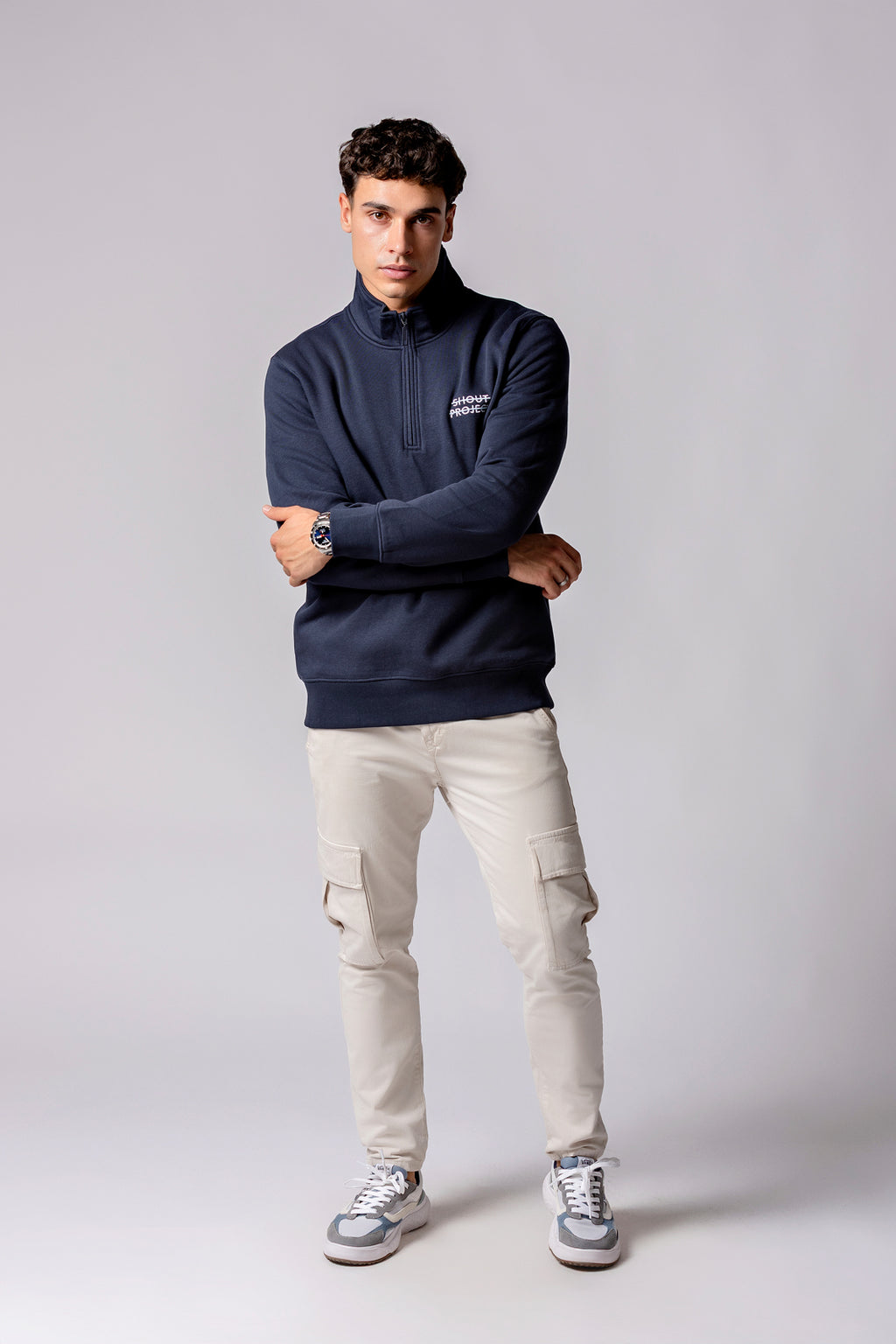 Nautic Blue Stripe Zipper