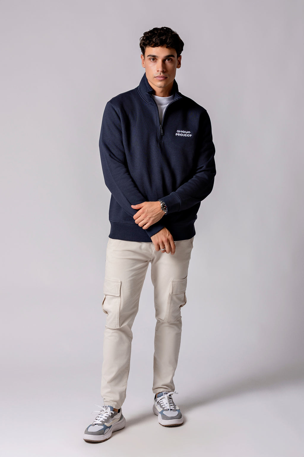 Nautic Blue Stripe Zipper