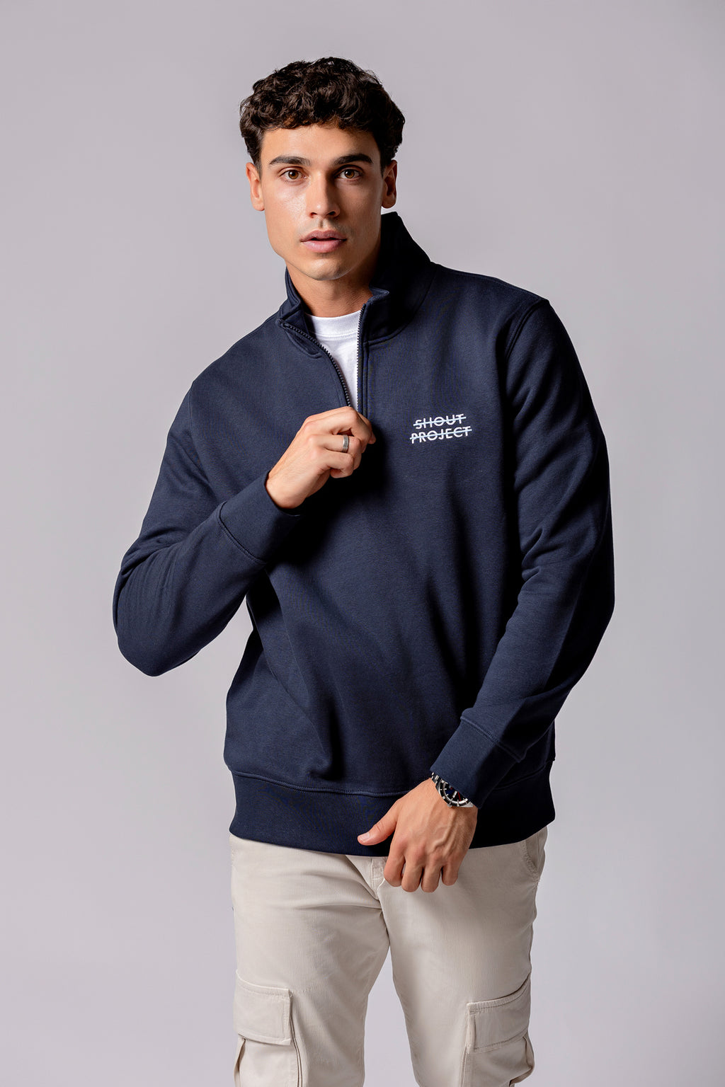 Nautic Blue Stripe Zipper