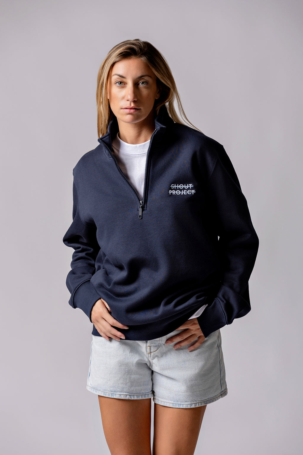 Nautic Blue Stripe Zipper