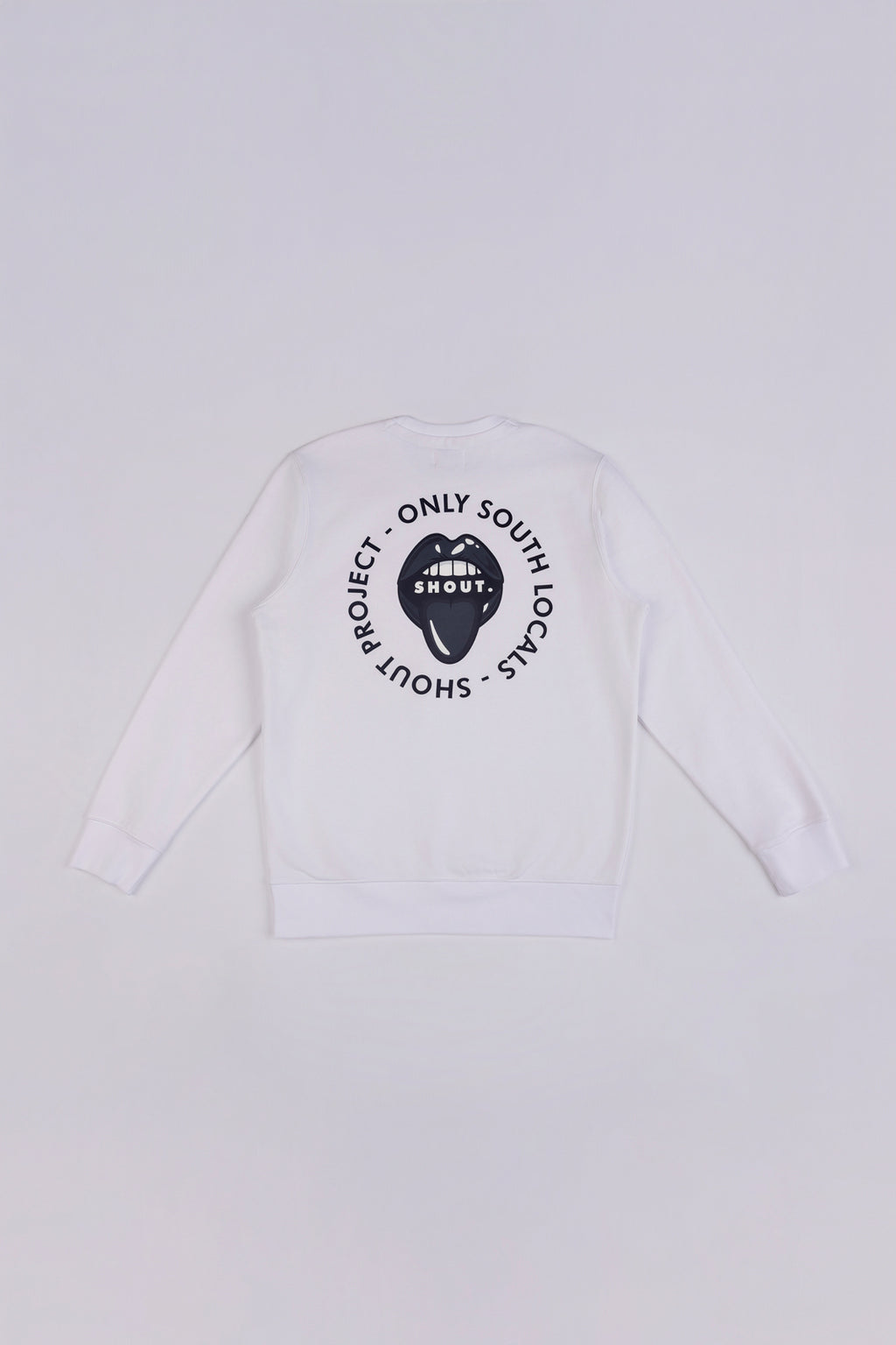 White Shout Sweather