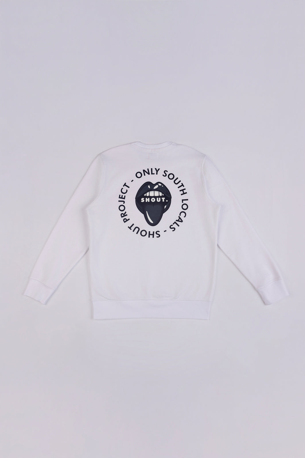 White Shout Sweather